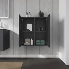 Duravit L-Cube Halbhochschrank 70 x 80 x 24,3 cm Grau/Silber