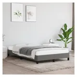 vidaXL Bettgestell ohne Matratze Dunkelgrau 120x190 cm Stoff