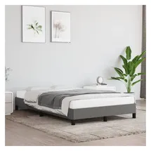 vidaXL Bettgestell ohne Matratze Dunkelgrau 120x190 cm Stoff