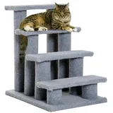 PawHut Katzentreppe Hundetreppe Treppe für Katze und Hunde 4 Stufen 63,5 x 43 x 60 cm