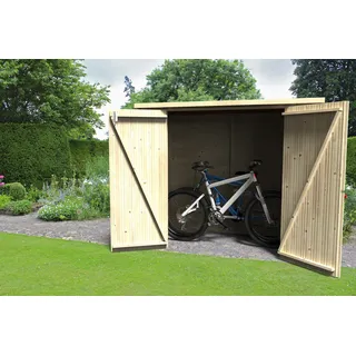 Decor et Jardin Bike Box Fahrradgarage Holz natur 193 cm x 98 cm x 161 cm
