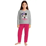 MINNIE MOUSE Pyjama Set Langarm | grau/pink - 98 - 104