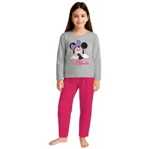MINNIE MOUSE Pyjama Set Langarm | grau/pink - 98 - 104