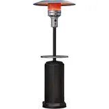 GGM Moebel ABBEY | Gasheizstrahler | 2,2m | Schwarz | 12kW | + Tisch | Heizpilz, Terrassenheizstrahler, Terrassenheizer, Heizstrahler Gas