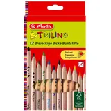 Herlitz Trilino Buntstifte farbsortiert,
