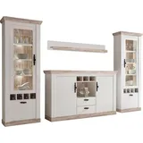 Home Affaire Wohnwand HOME AFFAIRE "Florenz", weiß (pinie weiß), B:330cm, Kastenmöbel-Sets, Wohnwand