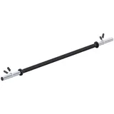 Gorilla Sports GORILLA SPORTS® Aerobic Langhantel - 130 cm, Set, mit/ohne Polster, Gewichte, 30mm, Federverschlüsse, aus Kunststoff, Schwarz - Langhantelstange, Hantelstange,