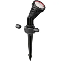 ledscom.de Gartenstrahler mit Erdspieß Kunststoff 39,0 cm inkl. GU10 LED 468lm warmweiß schwarz