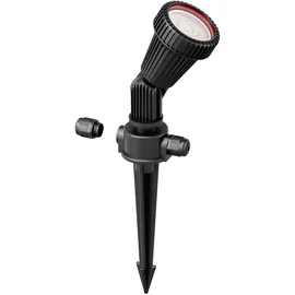 ledscom.de Gartenstrahler mit Erdspieß Kunststoff 39,0 cm inkl. GU10 LED 468lm warmweiß schwarz