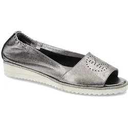 Silberne Halbschuhe Karino Bequeme Lederschuhe, 39