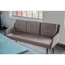 KAWOLA Sitzbank PIRI Velvet Taupe 180 x 84 x 64 cm