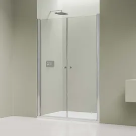Bernstein Nischendusche Bernstein NT218 Doppelpendeltüren Nano Echtglas 96x195 cm Profil Chrom