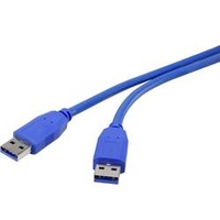 Renkforce USB 3.0 / USB 3.1 Gen1) USB-A Stecker, USB-A Stecker 1.80m Blau