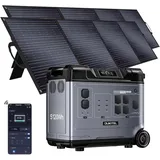 OUKITEL P5000 PRO 5120Wh Notstromaggregat für Haus, 4000W Powerstation mit 2 * 200W Solarpanel, LiFePO4 akku Stromspeicher Notstrom, Solargenerator Stromerzeuger für Camping/Notfälle/Wohnmobil