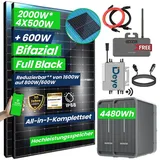 All in one 2000W Balkonkraftwerk mit Speicher Komplettset 4,48 kWh Marstek B2500-D mit DEYE 1600W WIFI Wechselrichter und Montagepaket Stockschrauben