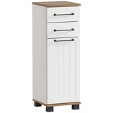 Schildmeyer MÖBELPARTNER Badschrank Jelda 154177 eiche landhaus, weiß 30,3 x 32,6 x 88,1 cm