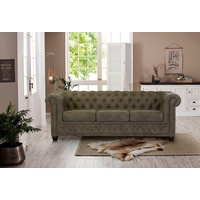 Home Affaire Chesterfield-Sofa »Rysum«, Chesterfield-Optik, in 2 Bezugsqualitäten, 2 Ausf. schnell lieferbar grau