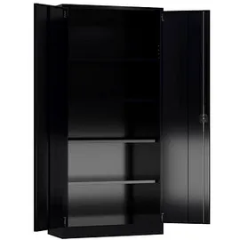 Classix Stahlschrank X-530359 tiefschwarz 92,0 x 50,0 x 194,5 cm, aufgebaut