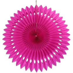 ECOFIESTA 5 Stück Papier-Fächer 40cm - wiederverwendbare Partydekoration pink für Hochzeiten und Events - stilvolle Sommerparty Gartenparty Deko