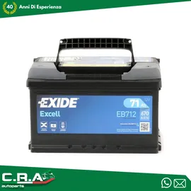 Exide Excell EB712 71Ah 12V