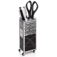 Troika® MINI TROLLEY Stiftehalter Metall 51 mm Schwarz