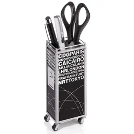 Troika® MINI TROLLEY Stiftehalter Metall 51 mm Schwarz
