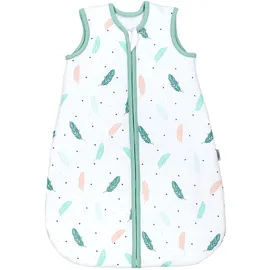 TupTam Baby Schlafsack 2.5 TOG – Warmer Winter Schlafsack Baby, OEKO-TEX, Ärmellos, Wattiert" Gr. 56, silber Federn, Größe: 56-62 - 56-62