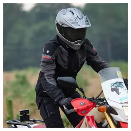 Modeka Panamericana 2 Motorradjacke Schwarz/Dunkelgrau 4XL