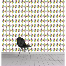 Queence Vinyltapete Jocelyn 90x250 cm selbstklebend bunt