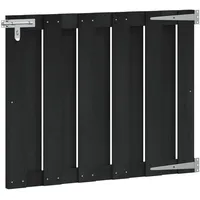 vidaXL Gartentor 100 x 80 cm WPC und Aluminium Schwarz