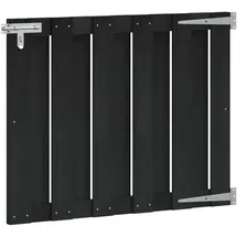 vidaXL Gartentor 100 x 80 cm WPC und Aluminium Schwarz