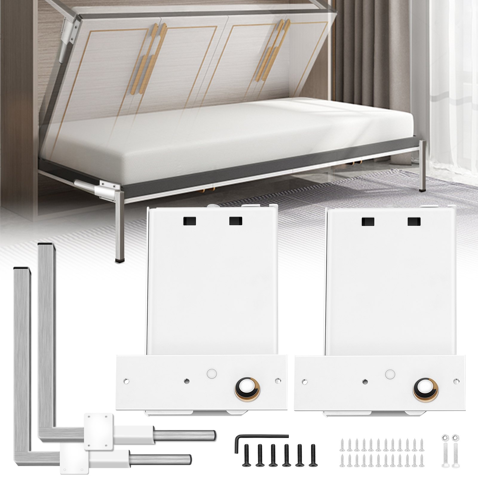 DIY Murphy-Bettfedern-Mechanismus-Hardware-Kit horizontal für Twin-Size-Betten