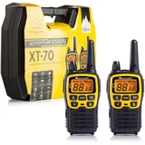 Midland XT70 Adventure PMR-Walkie Talkie Kofferset, 2x Funkgeräte mit bis zu 12 km Reichweite, mit LCD-Display und Micro-USB-Ladebuchse, für Kinder und Outdoor