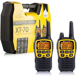 Midland XT70 Adventure PMR-Walkie Talkie Kofferset, 2x Funkgeräte mit bis zu 12 km Reichweite, mit LCD-Display und Micro-USB-Ladebuchse, für Kinder und Outdoor