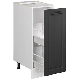Vicco Apothekerschrank R-Line Anthrazit Landhaus/Weiß 30 cm AP Eiche