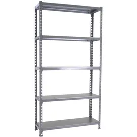 simonclick Lagerregal Stahl 2000x1200x300 mm grau 5 Ebenen