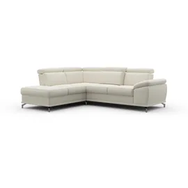 sit&more Ecksofa »Cabrio L-Form, mit Sitztiefenverstellung, Arm- und Kopfteilverstellung«, 3 Nierenkissen, Federkern, optional Bettfunktion und Stauraum
