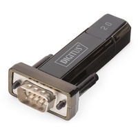 Digitus USB 2.0 Adapter USB-A zu Seriell St./St. schwarz