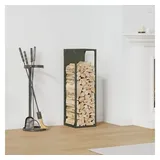 vidaXL Kaminholzregal Kaltgewalzter Stahl 25 x 25 x 80 cm Olivgrün