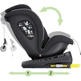 XOMAX 946i Kindersitz drehbar 360° mit ISOFIX, Liegefunktion I mitwachsend I 0-36 kg, 0-12 Jahre, Gruppe 0/1/2/3 I 5-Punkt-Gurt und 3-Punkt-Gurt I Bezug abnehmbar, waschbar I ECE R129