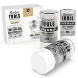 BARBER TOOLS Deosticks, 60 g, Alaunstein, 100% natürlich, ohne Parabene und Aluminiumhydrochlorid, wirksam gegen Schnittverletzungen der Rasur, 3 Stück