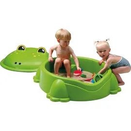 Paradiso Toys Kunststoffsandkasten Frosch mit Deckel grün/khaki