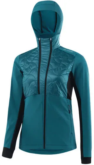 Löffler W HOODED HYBRIDJACKET GRACE PL60 Langlaufjacke Damen blaugrün 42