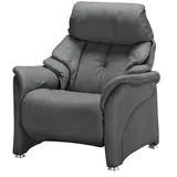 HIMOLLA Relaxsessel 4217 Leder 96 x 109 x 91 cm Grau mit Kopfteil