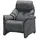 HIMOLLA Relaxsessel 4217 Leder 96 x 109 x 91 cm Grau mit Kopfteil
