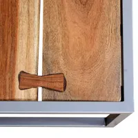 VidaXL Zweiteiliges Couchtisch-Set Akazienholz Massiv