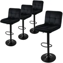 ML-Design Barhocker Schwarz, Metall, 50x112x45 cm, Esszimmer, Barmöbel, Barhocker