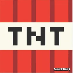 PHOENIX Teppich »MINECRAFT«, TNT Motiv, LxB: 120 x 120 cm - rot