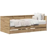 vidaXL Tagesbett mit Schubladen 90 x 200 cm eiche