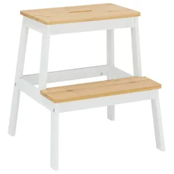 Hocker Weiß/Naturfarben